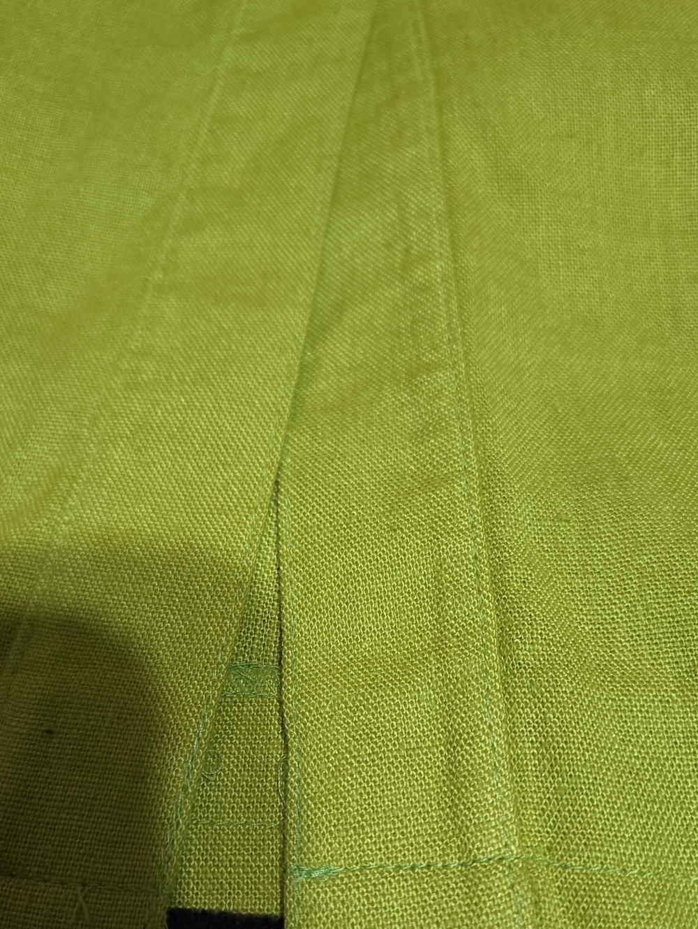 Misty Lane Lime Short-Sleeve Button-Front Maxi Linen Blend Pintuck Dress, Sz: 10 - Picture 15 of 16